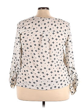 Flower & Feather Long Sleeve Blouse (view 2)