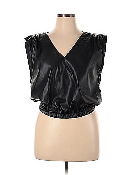 Bishop + Young Faux Leather Top (view 1)