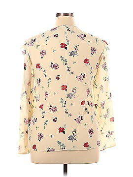 RED Valentino Long Sleeve Silk Top (view 2)