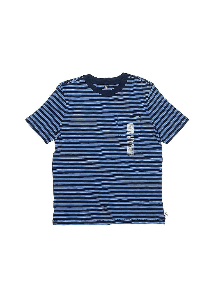 Gap Kids 100% Cotton Stripes Blue Short Sleeve T-Shirt Size L (Kids) - photo 1