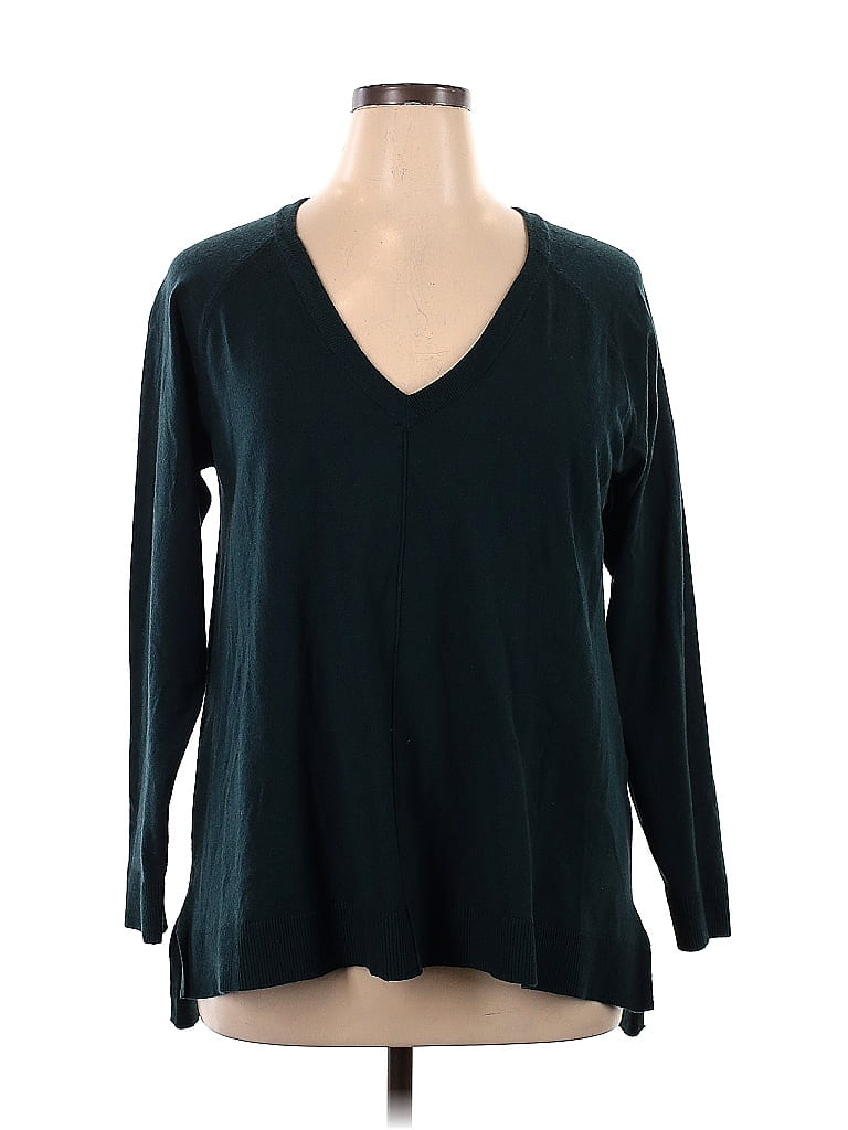 MOD Solid Teal Pullover Sweater Size 1X (Plus) - photo 1