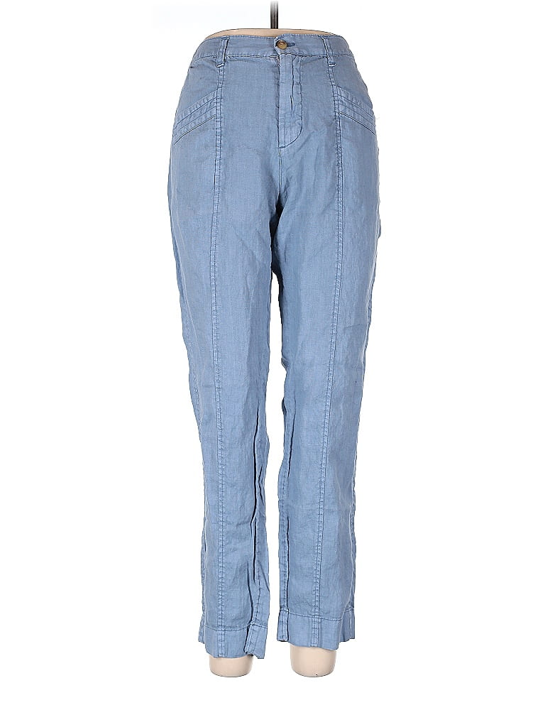 Nicole Miller New York 100% Linen Blue Casual Pants Size M - photo 1