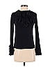 Alisha Levine 100% Silk Black Long Sleeve Blouse Size XS - photo 1