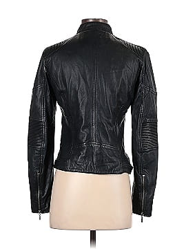 Black Rivet Leather Jacket (view 2)