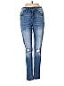 KANCAN JEANS Marled Solid Hearts Ombre Blue Jeans 26 Waist - photo 1