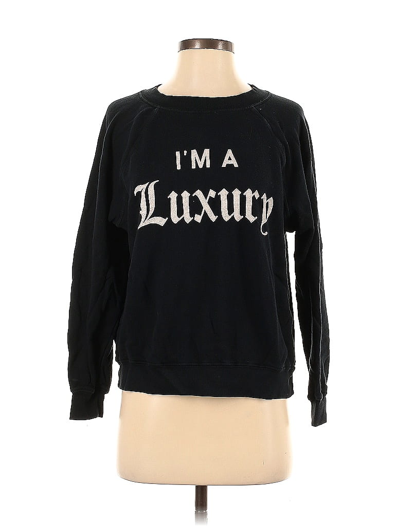 Wildfox 100% Cotton Black Sweatshirt Size XS - photo 1