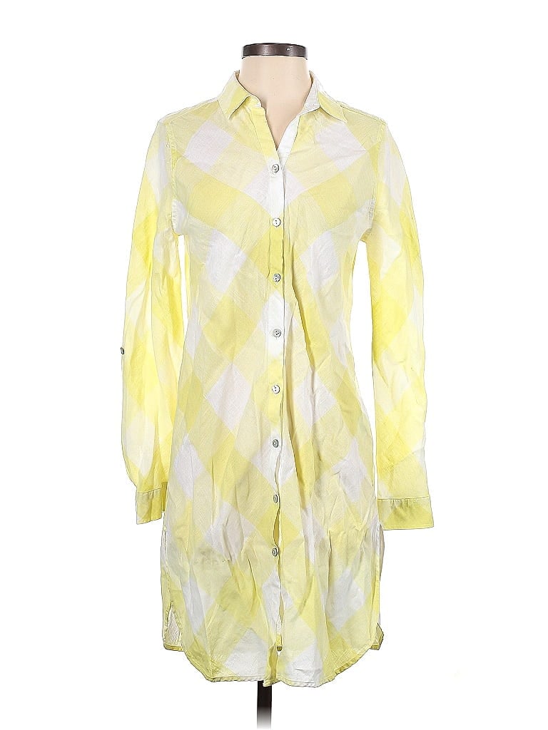 Chico's 100% Linen Yellow Casual Dress Size XS - photo 1