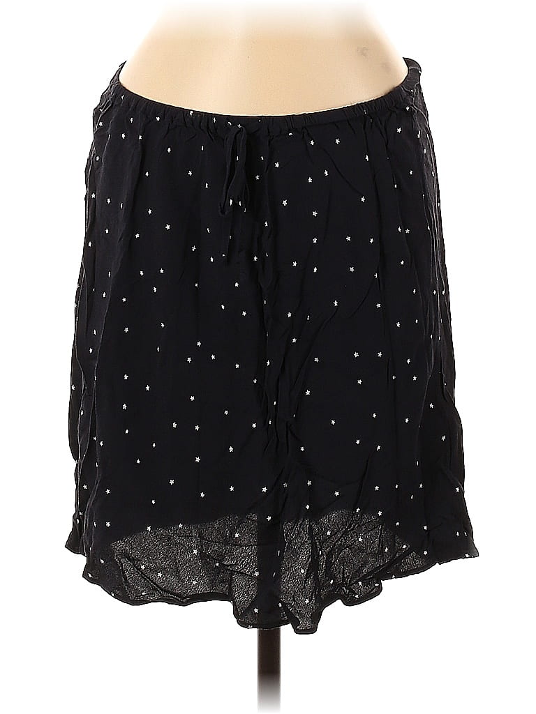 Madewell 100% Viscose Stars Polka Dots Black Casual Skirt Size 8 - photo 1