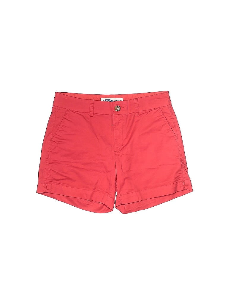 Old Navy Solid Red Khaki Shorts Size 4 - photo 1