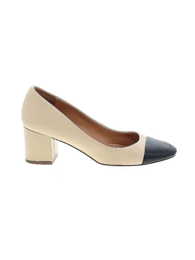 J.Crew 100% Leather Color Block Ivory Heels Size 7 - 77% off | ThredUp