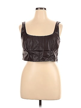 Banana Republic Factory Store Faux Leather Top (view 1)