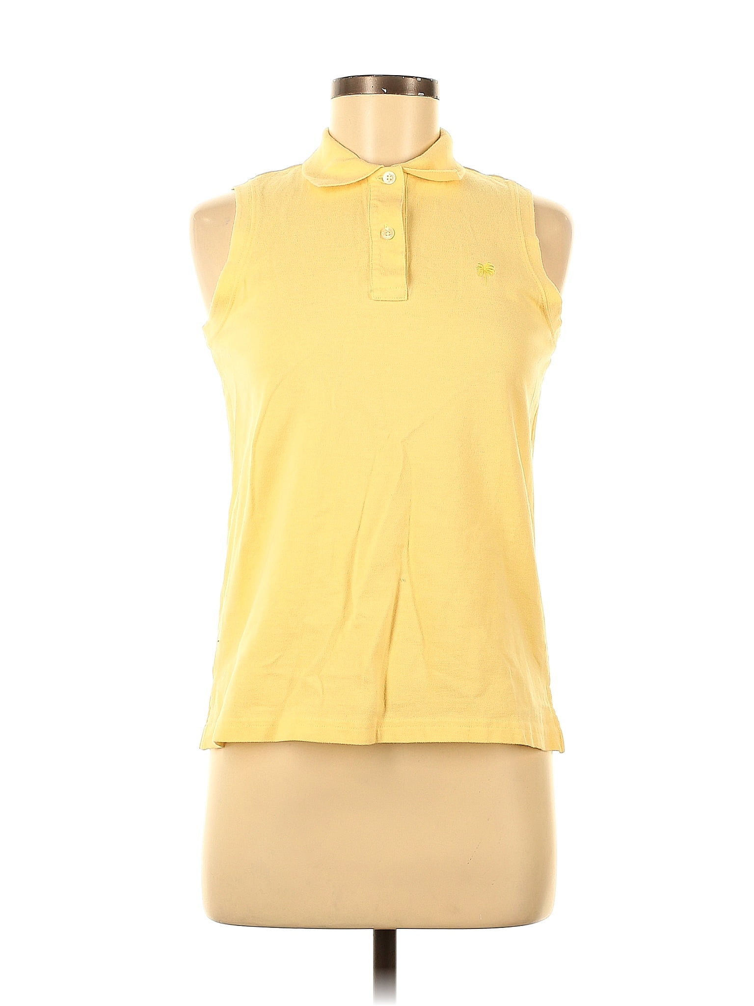 Lilly Pulitzer 100 Cotton Yellow Sleeveless Polo Size M 72 Off