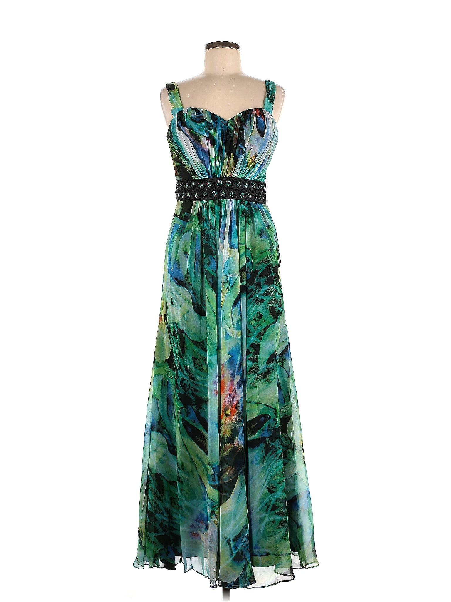 La Femme 100% Polyester Tropical Green Casual Dress Size 6 - 72% off ...