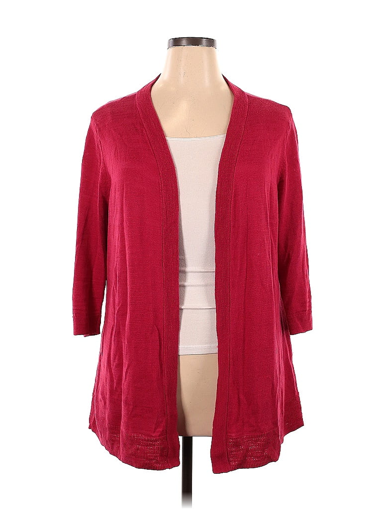 Cj Banks Red Cardigan Size 1X (Plus) - 65% off | ThredUp