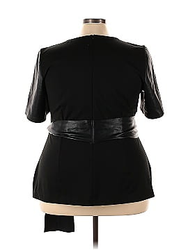 ELOQUII Faux Leather Top (view 2)