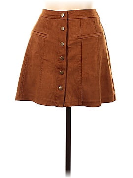 Trafaluc by Zara Faux Leather Skirt (view 1)