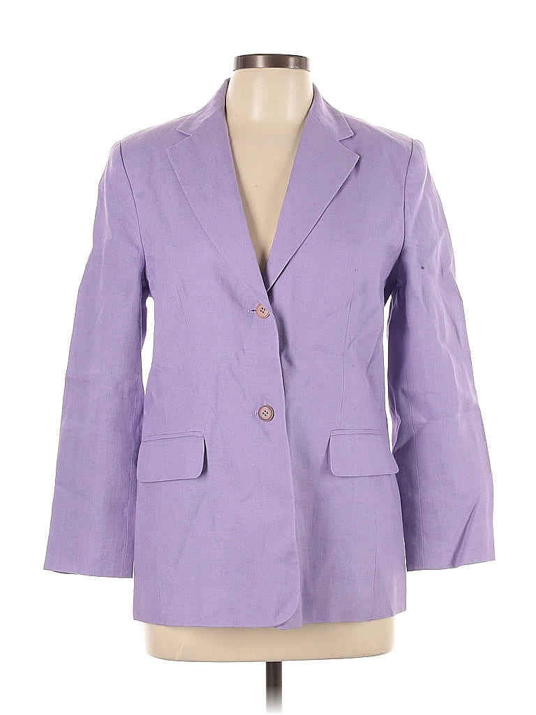 Talbots 100% Linen Purple Blazer Size 10 - photo 1