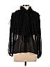 Zara 100% Polyester Black Long Sleeve Blouse Size L - photo 1