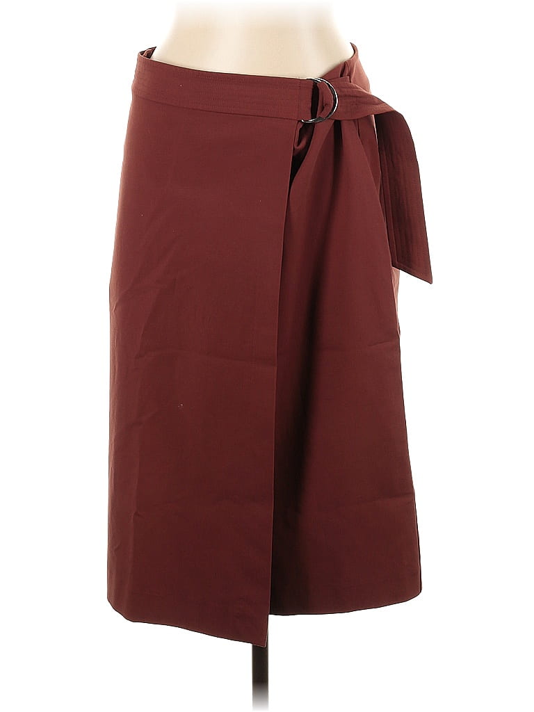 Reiss Solid Burgundy Casual Skirt Size 10 - photo 1