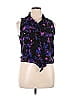 Hot Topic 100% Rayon Purple Sleeveless Button-Down Shirt Size XL - photo 1
