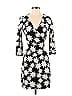 Diane von Furstenberg 100% Silk Floral Motif Graphic Black Casual Dress Size 4 - photo 1