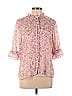 CeCe 100% Polyester Floral Pink 3/4 Sleeve Blouse Size L - photo 1