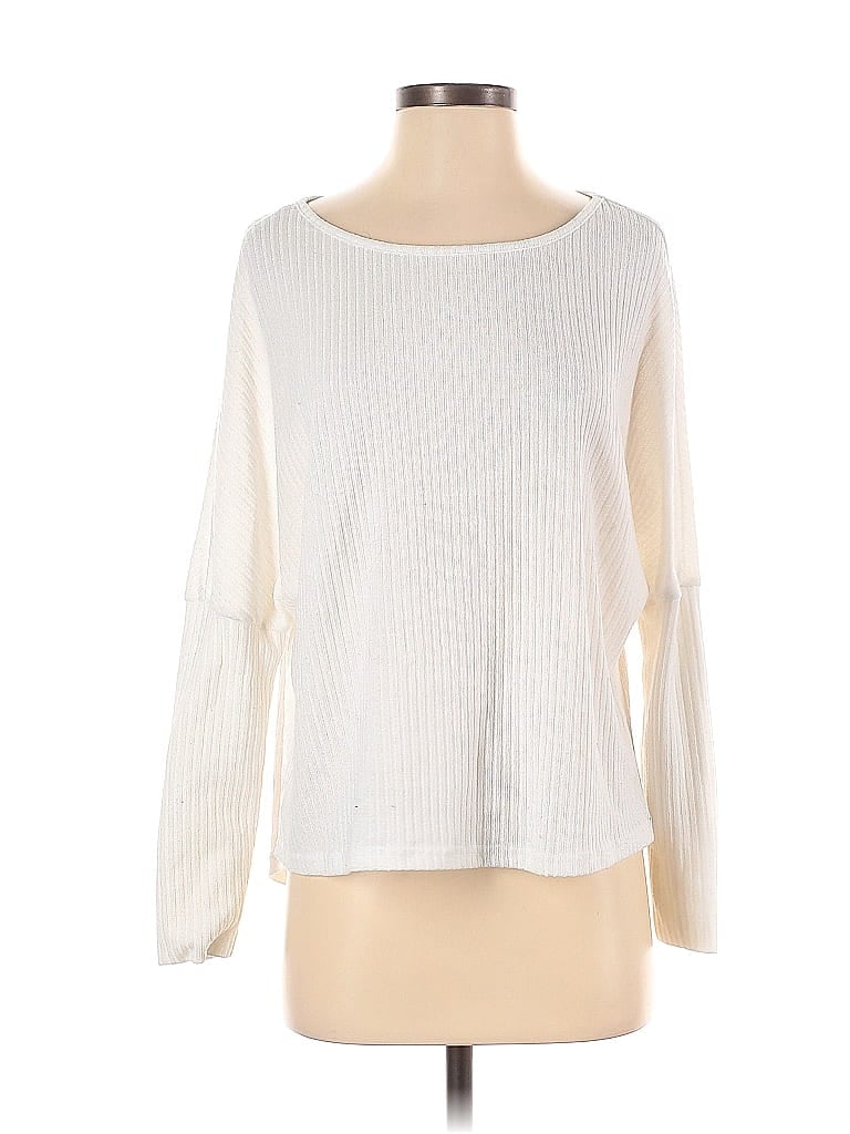 Pre-owned Shein Long Sleeve Top White Boatneck Tops