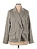 Maeve by Anthropologie Houndstooth Checkered-gingham Tan Gray Blazer Size 1X (Plus) - photo 1