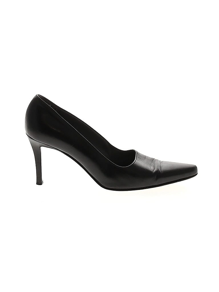 Anne Klein 100% Leather Black Heels Size 7 1/2 - photo 1