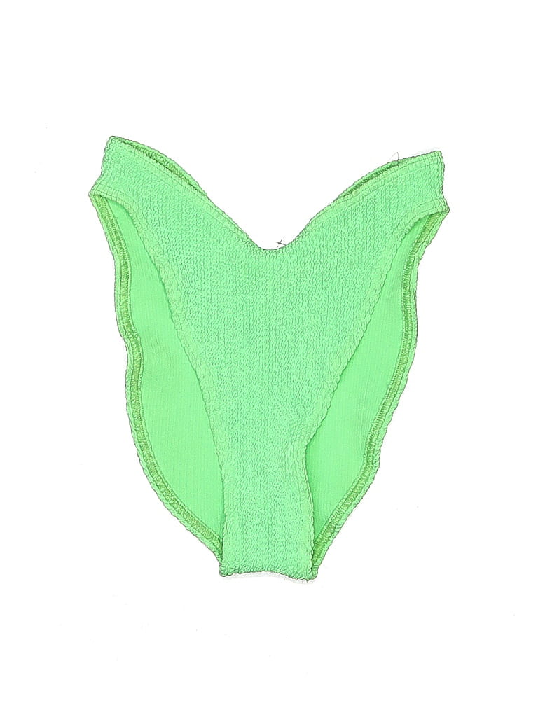 ASOS 100% Polyester Jacquard Marled Solid Chevron-herringbone Hearts Chevron Ombre Green Swimsuit Bottoms One Size - photo 1