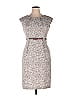 DressBarn 100% Polyester Jacquard Marled Tweed Brown Casual Dress Size 14 - photo 1