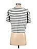 Uniqlo 100% Cotton Stripes Silver Short Sleeve T-Shirt Size XS - photo 2