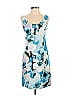 New York & Company Floral Motif Floral Graphic Blue Casual Dress Size 2 - photo 1