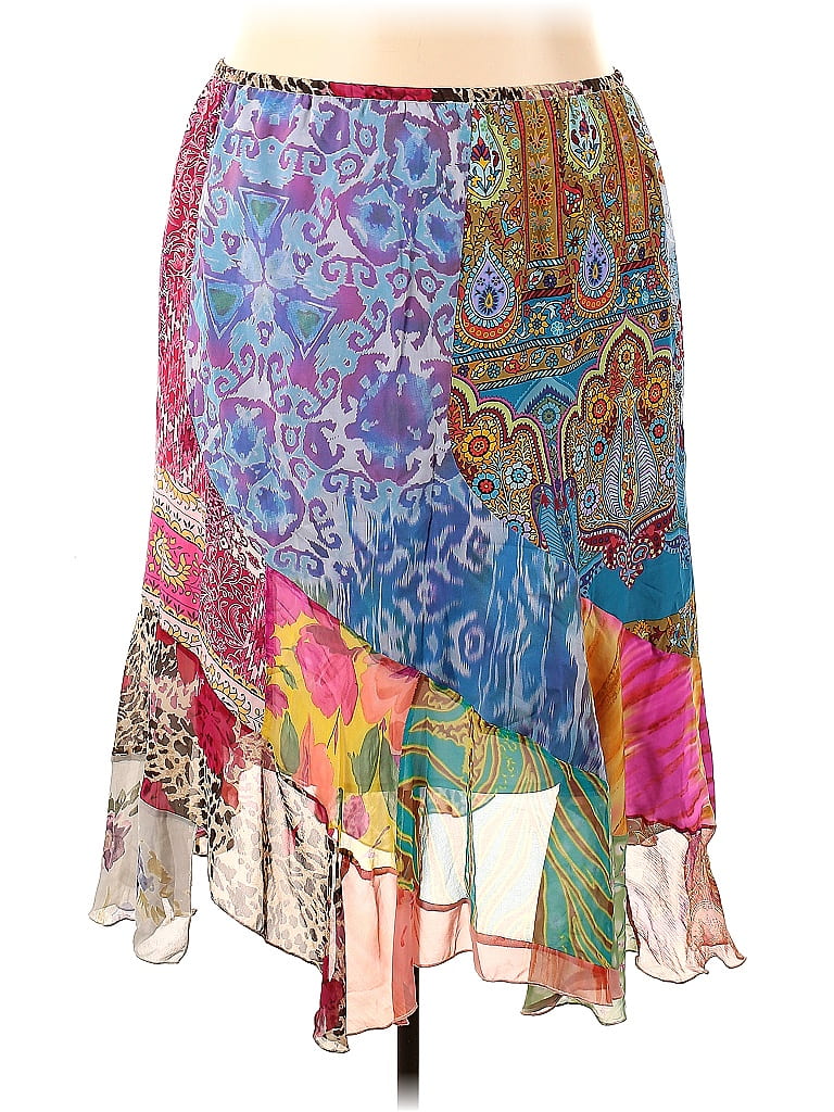 Robe Vintage Diane Gilman 100% Soie Multicolore à Paillettes - Taille M - Modèle Fourreau - Neuf Sans étiquettes