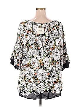 Fig and Flower Short Sleeve Blouse (view 2)