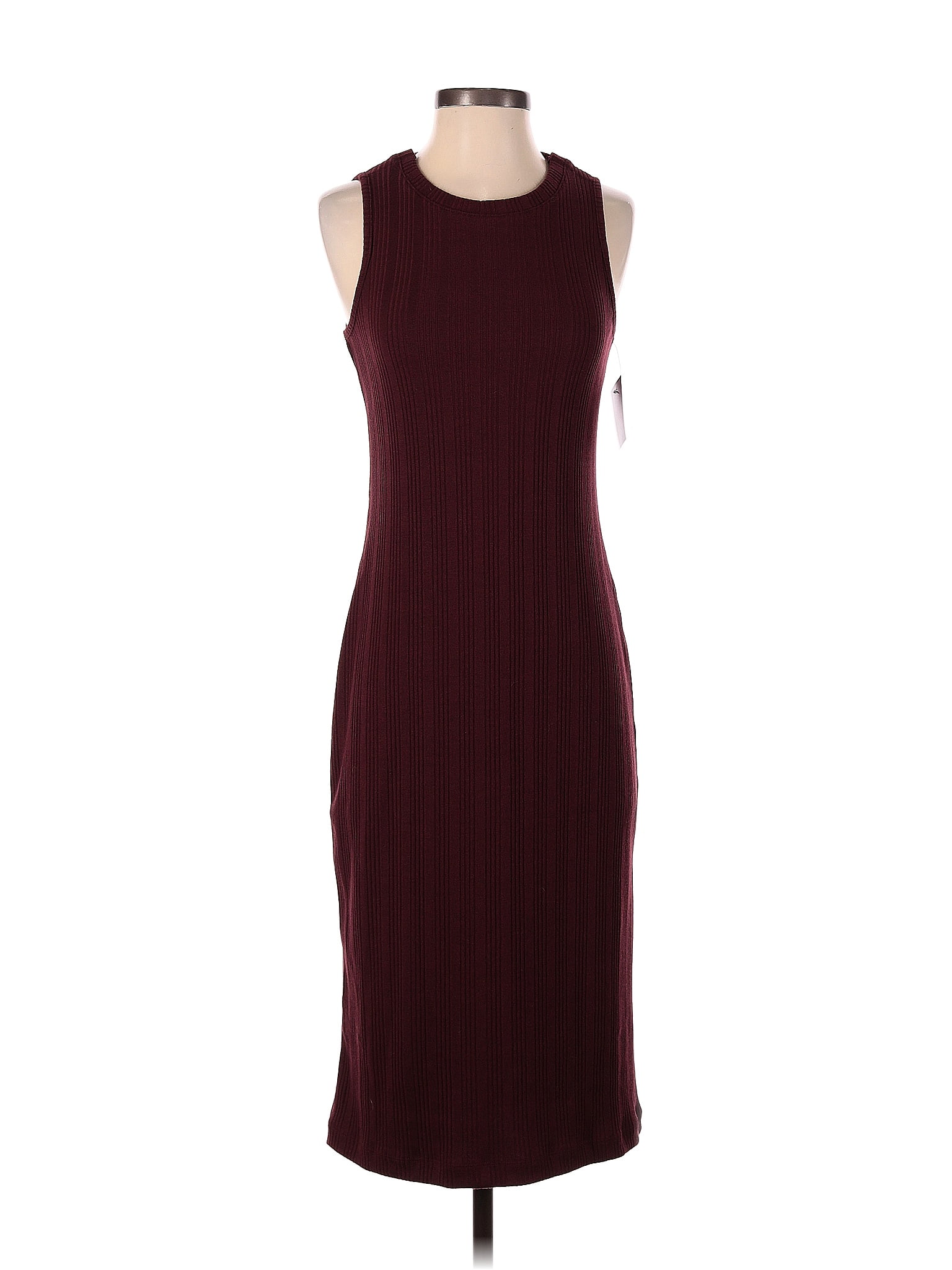 Nine West Solid Burgundy Casual Dress Size S 68 Off Thredup