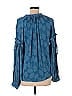 Current Air 100% Polyester Blue Long Sleeve Blouse Size S - photo 2