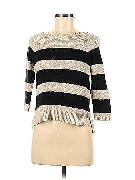 Ann Taylor LOFT Petite Cotton Colorblock Stripe Sweater (view 1)