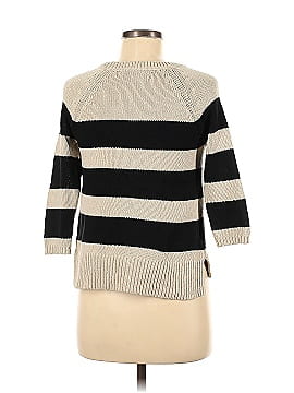 Ann Taylor LOFT Petite Cotton Colorblock Stripe Sweater (view 2)