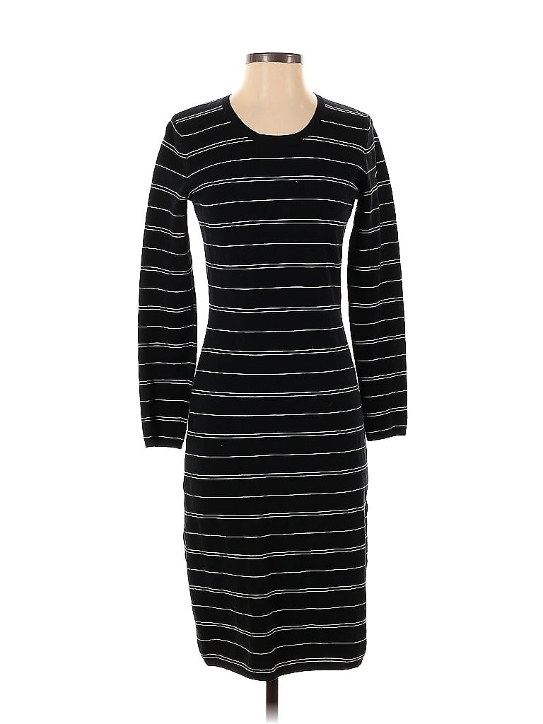Athleta Stripes Black Casual Dress Size S - photo 1