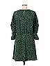 Who What Wear 100% Polyester Polka Dots Green Casual Dress Size L - photo 2