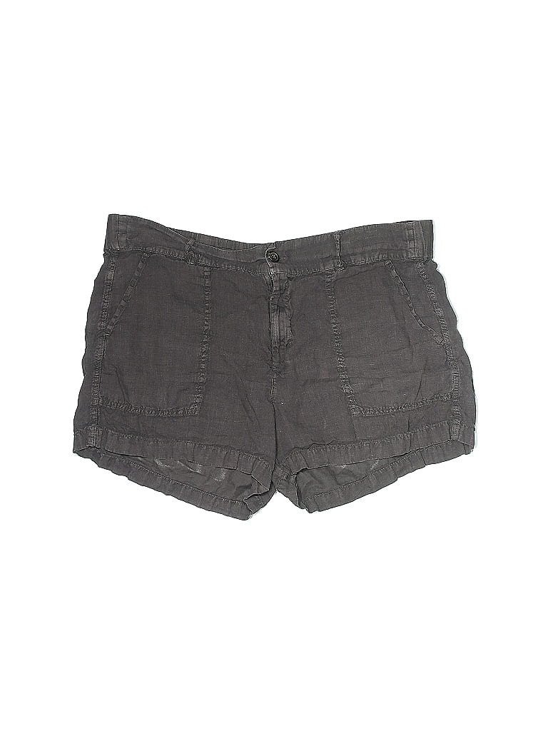 Lou & Grey for LOFT 100% Linen Gray Shorts Size M - photo 1