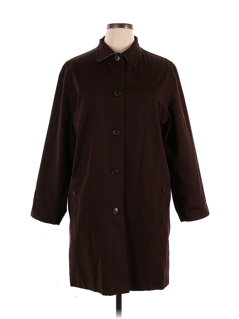 Lauren by Ralph Lauren 100% Cotton Brown Coat Size 1X (Plus) - photo 1