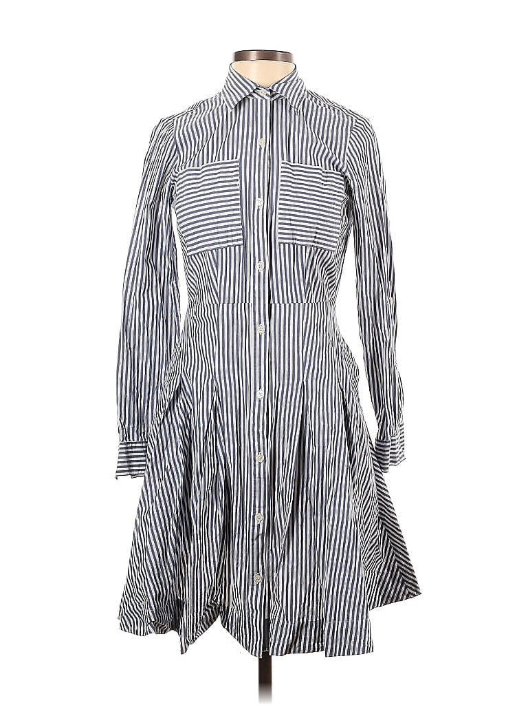 MICHAEL Michael Kors Stripes Gray Casual Dress Size 4 - photo 1