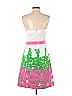 Lilly Pulitzer Floral Motif Damask Brocade Tropical White Casual Dress Size 12 - photo 2