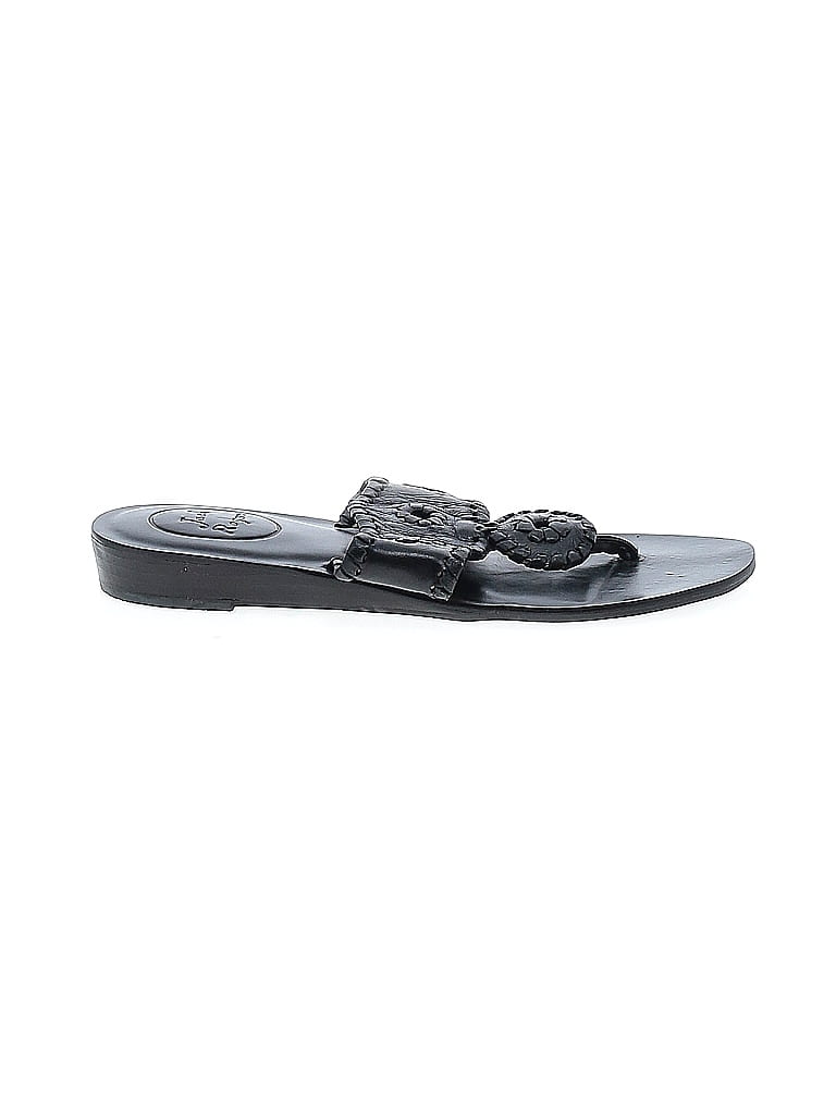 Jack Rogers Black Sandals Size 5 1/2 - photo 1