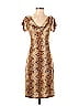 Diane von Furstenberg Jacquard Tortoise Snake Print Paisley Animal Print Brown Casual Dress Size XS (Estimated) - photo 1
