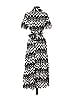 M&S Collection 100% Viscose Chevron-herringbone Chevron Black Casual Dress Size 24 (Plus) - photo 2