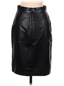 CHARLES KLEIN Faux Leather Skirt (view 2)