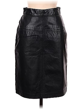 CHARLES KLEIN Faux Leather Skirt (view 1)